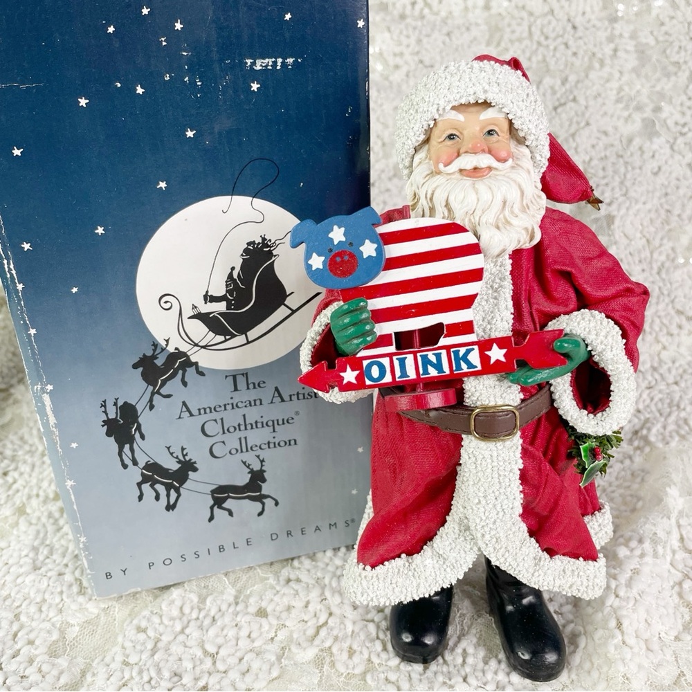Possible Dreams Clothtique Santa Collection Star Spangled Santa